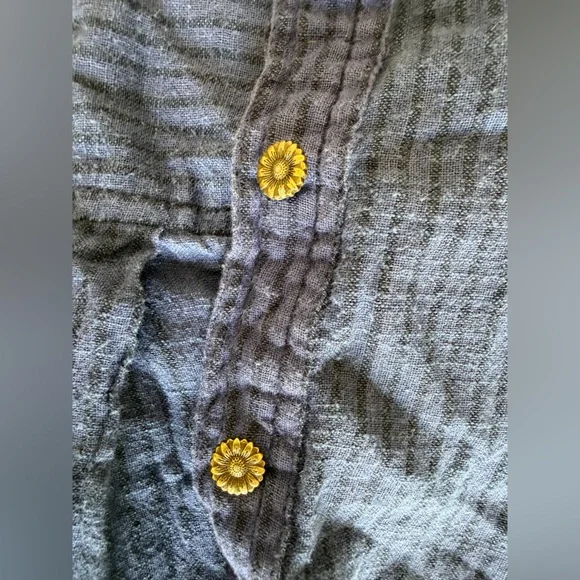 April Cornell size XS Navy Blue Button-Down Dress - Picture 2 of 3